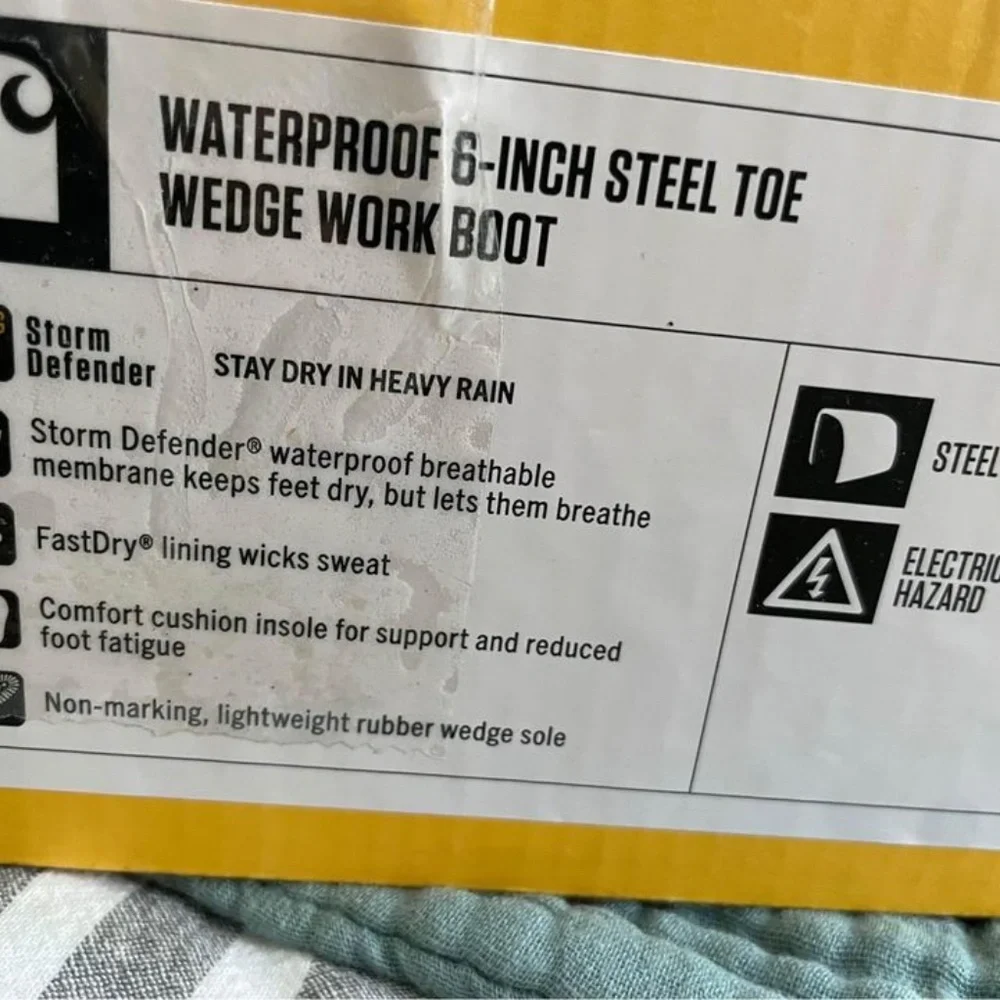 10W Carhartt Men's 6 Inch Waterproof Wedge Steel Toe Work Boot, Tan, 10 Wide - Picture 7 of 8